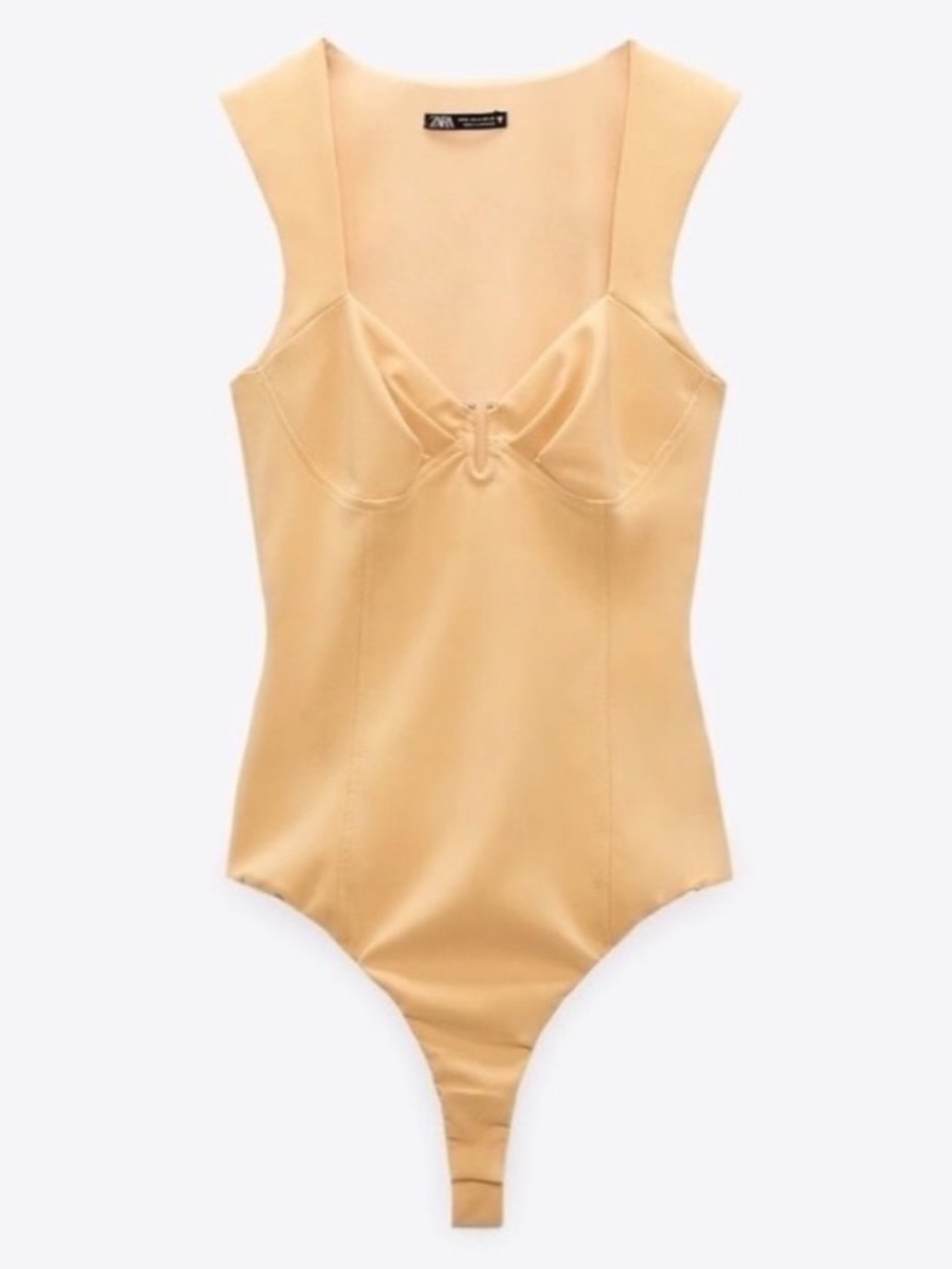 Zara Butter Yellow Bustier Bodysuit